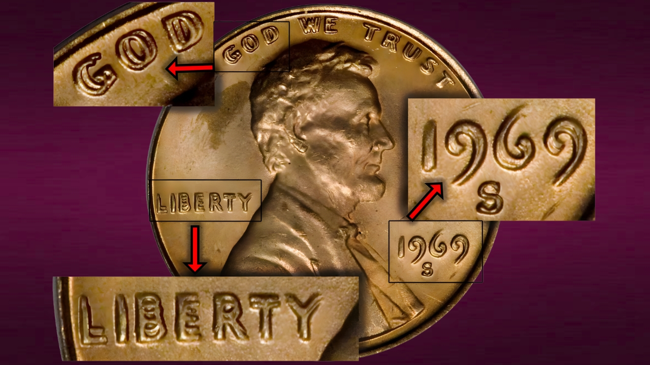 Rare 1969-S Double Die Penny Valued Up to $123,400